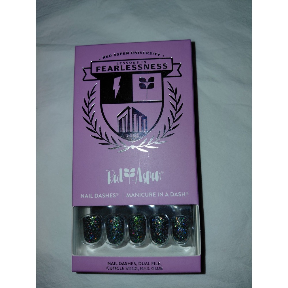 Red Aspen Press On Nails- Mama Lou's Lessons In Fearlessness- Square Short NIB